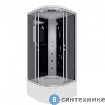 картинка Душевая кабина Niagara NG-2507-14G (800х800х2150) высокий поддон, стекло тонированное