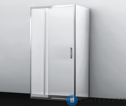 картинка Душевой уголок WasserKRAFT Berkel 48P21, П-образный, прямоугольник, с универсальной распашной дверью