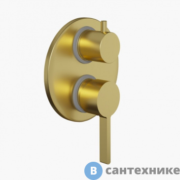 картинка Смеситель Paini Brera 74PJ6911 для ванны встраиваемый, матовое золото PVD