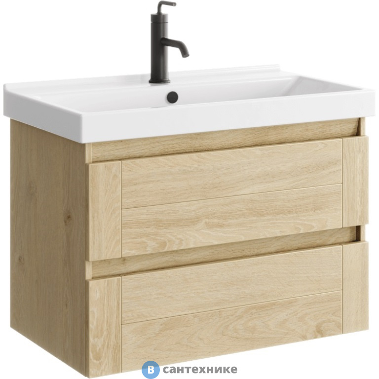 Тумба под раковину Aqwella ASTRID 80 AST0108DD (подвесная, дуб давос натуральный)