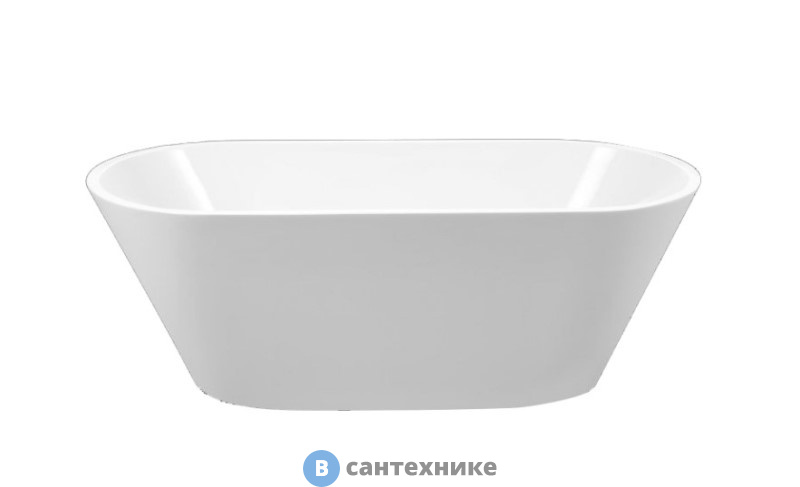 Ванна BelBagno BB61-1700 отдельностоящая, прямоугольная акриловая в комплекте со сливом-переливом, хром 1700х750х600