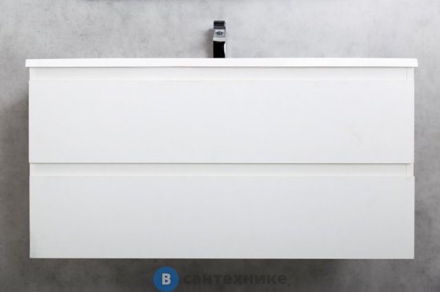 Тумба под раковину Cezares MOLVENO-100-2C-SO-BG подвесная с двумя выкатными ящиками Bianco Ghiaccio (100x50x50)