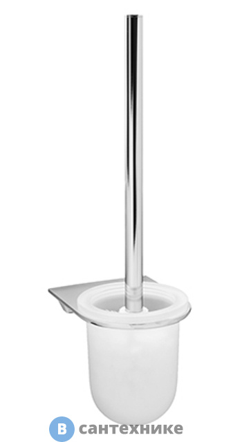 Щетка для унитаза WasserKRAFT Kammel K-8327 подвесная металл, хромоникелевое покрытие, матовое стекло