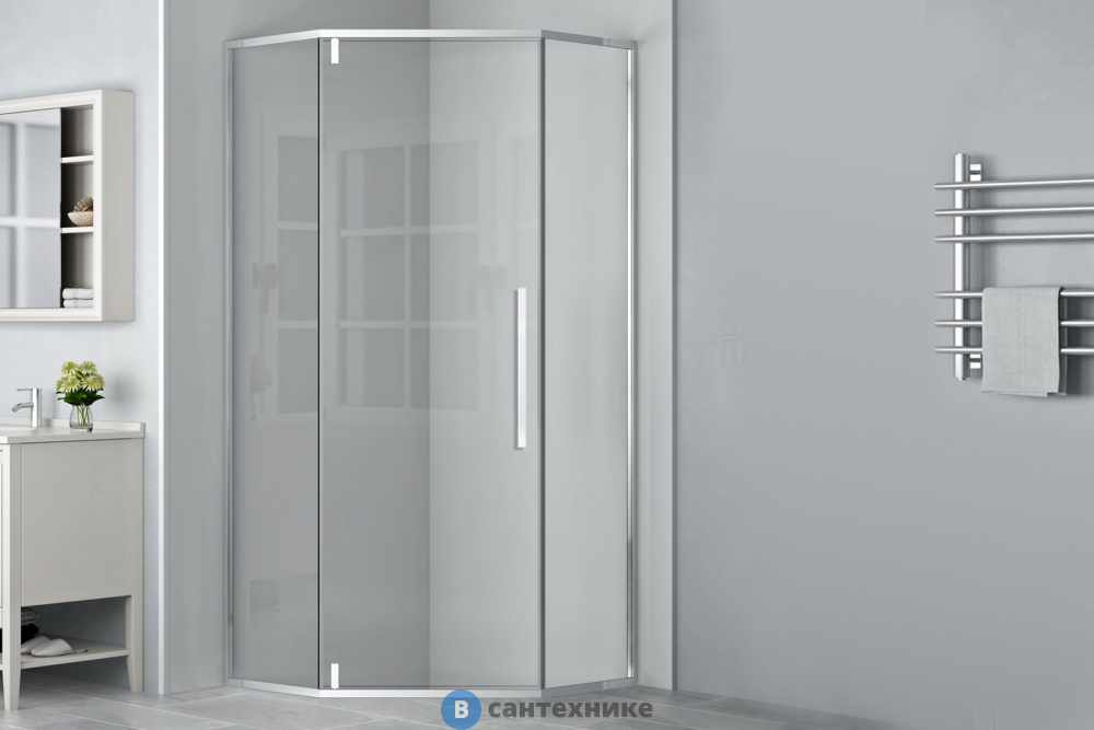 Душевой уголок Royal Bath RB 80TR-T-CH  80х80х200 (прозрачное) без поддона