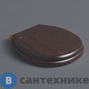 Сиденье SIMAS Londra для напольного унитаза, дерево, орех, петли-золото (LO005 noce/oro)