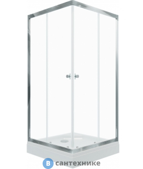 Душевое ограждение Тритон Вента-Хром 90х90, квадрат, низ. подд. (2 места+сифон D90мм) (DK273)
