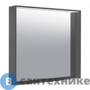 Зеркало Keuco PLAN 33098112500 с подсветкой, с подогревом, 800x700x105 мм, лакированный алюминий (антрацит)