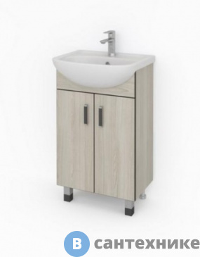 картинка Тумба под раковину Какса-а САНТАНА 50 напольная 2 двери (под ум. Уют-50) /003615/