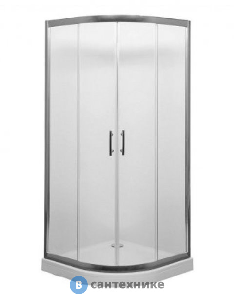 Душевая шторка Aquanet NAA2142 Alfa (1000х1000х2000) стекло прозрачное хром, R550 (185040)