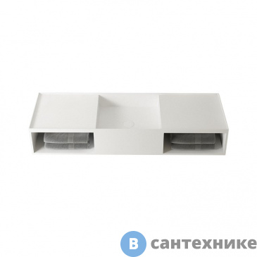 картинка Раковина Vincea VWB-6S212MW, 1200*400*200, подвесная, белый матовый