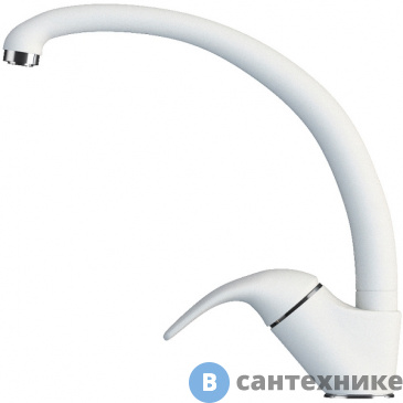 картинка Смеситель кухонный TOLERO №923 белый (694753)