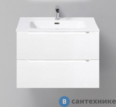 картинка Тумба под раковину BelBagno 71 см ETNA-700-2C-SO-BO-P подвесная с двумя выкатными ящиками Bianco Opaco