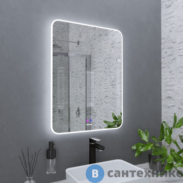 картинка Зеркало Grossman ELEGANS-норма (700*800*45) LED с сенсорным выключателем и подогревом (177080)