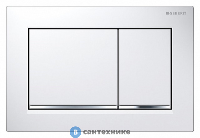 Клавиша смыва Geberit OMEGA30 115.080.KJ.1 (бел, хром глянц)