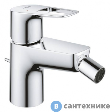 картинка Смеситель Grohe BAU LOOP 23338001 для биде, с донным клапаном (хром)