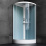 Душевая кабина АМ.РМ X-Joy W88C-401-090WT, 90x90, 1/4 круга, профиль белый, стекло прозрачное