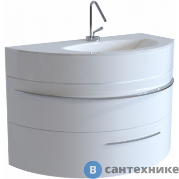 картинка Тумба под раковину De Aqua Эскалада 100 R белый (Grass) (186743)