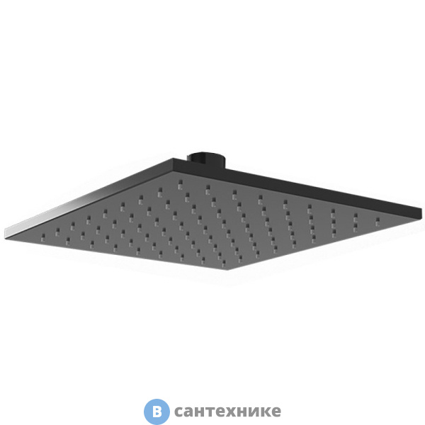 Верхний душ Paini 50PZ759QQ25 металл, квадратный, 250 мм, чёрный матовый PVD