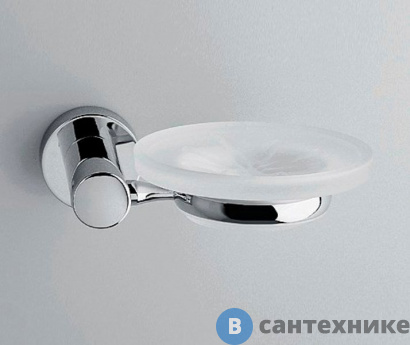 картинка Мыльница WasserKRAFT Donau K-9429 стеклянная металл, хромоникелевое покрытие, матовое стекло