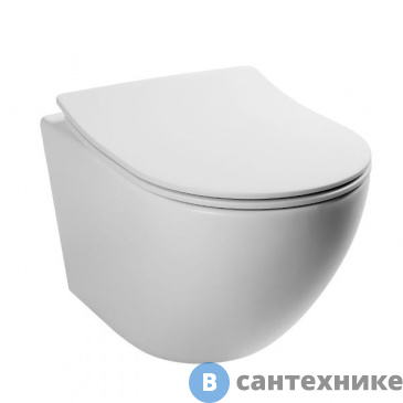 картинка Унитаз подвесной MEER MR-2107mw 490х370х370 мм, безобод., с сиденье ультрат. микролифт, белый мат.