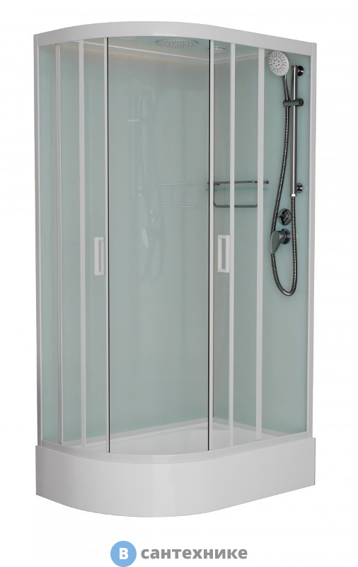 Душевая кабина Frank F412/1R White правосторонняя средний поддон