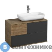 Тумба с раковиной Акватон Терра 85 Дуб кантри/антрацит/ Мила (1A2472K1TEKA0)