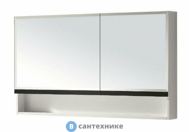 Зеркальный шкаф ORANS BC-6019-1200L, цвет: WHITE - UV005 (1200x650x140)