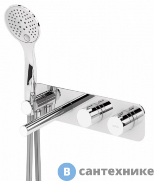 картинка Смеситель Cezares CZR-B-VDM1-T-01 встраиваемый термостатический, для ванны и душа однорычажный, хром