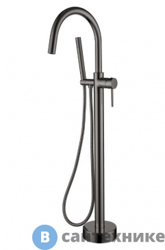 картинка Смеситель Boheme 469-GM напольный Uno. Gun Metall