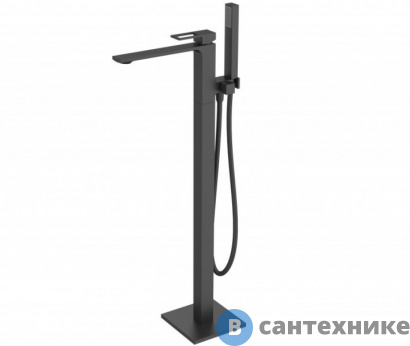 картинка Смеситель BelBagno LUCE LUC-FMT-NERO напольный для ванны, чёрный