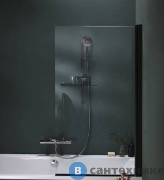 картинка Шторка Jacob Delafon STRUKTURA E6D042-BLV для ванны 140*80 (чёрный)