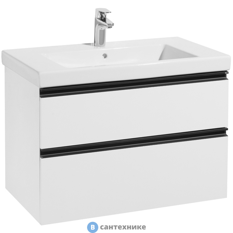 Тумба под раковину Roca DOMI 78,9 A857459806 подвесная, белый глянец