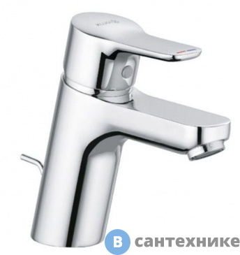 картинка Однорычажный смеситель Kludi PURE&EASY 373820565 на умывальник, с донн. клапаном