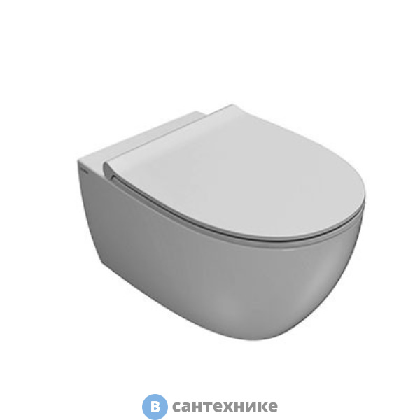 Унитаз подвесной GLOBO 4ALL безободковый 54*36см, bianco opaco (MDS03.BO), без сиденья