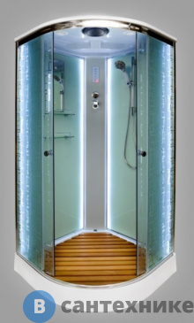 картинка Душевая кабина Deto ЕМ1590 LED с гм. (900*900*2200)