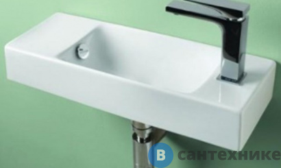 картинка Раковина Artceram LAVAMANI BRICK подвесная 20х54 см, с 1 отв под смеситель, со слив переливом, белый (LML002 01 00)