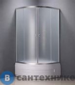 Душевой уголок Aquarius ECO-8035 высокий поддон 800*800*1950 стекло узором