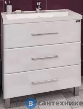 картинка Тумба под раковину СанТа Омега-80 3ящ. напол. Ум. Фостер 80 (207006)