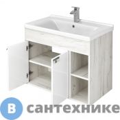 Тумба с раковиной Акватон Флай 80 Бел Дуб КРАФТ (1A2374K0FAX10)