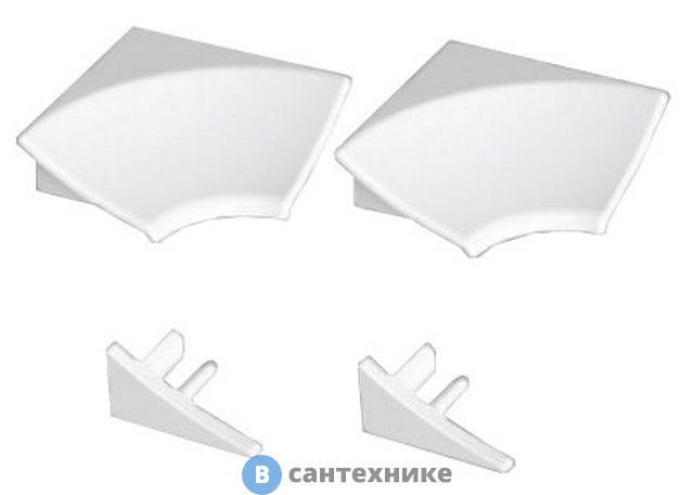 Декоративные планки Ravak набор (2 заглушки + 2 угловых соединения) для планки 6 B440000001