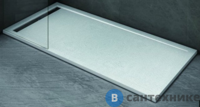 картинка Душевой поддон Cezares TRAY-AS-AH-140/80-30-W из искусственного мрамора, без сифона