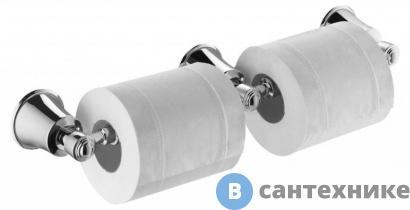 картинка Держатель Cezares CZR-F-8989A туалетной бумаги, двойной, хром