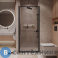 картинка Дверь в нишу Niagara NG-85-11AB (110*195) черный матовый, стекло прозрачное
