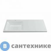 Раковина Orange OP-110RAL Камилла 110 левая для тумбы под стиральную машину Orange OPTIMA, 110х48х18 см (OP-110RAL / ST-110RAL)