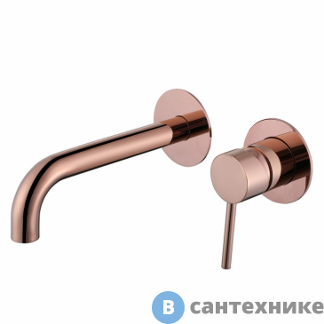 картинка Смеситель ABBER Wasser Kreis AF8112RG для раковины скрытого монтажа, розовое золото