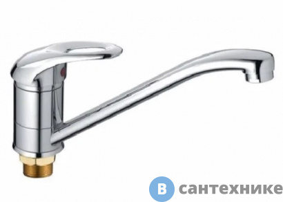 картинка Смеситель Maxonor MN4903 для кухни с гайкой хром