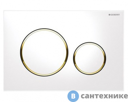 картинка Клавиша смыва Geberit SIGMA 20 115.882.KK.1 (белый/позолота/белый)