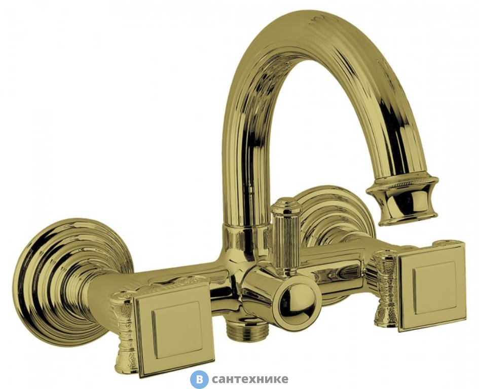 Смеситель Cezares OLIMP-VD-02-O для ванны, бронза, ручки бронза