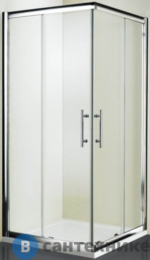 картинка Душевой уголок RGW HO-31 80*80*195 квадрат/хром/прозрачное/8 мм (03063188-11) без поддона