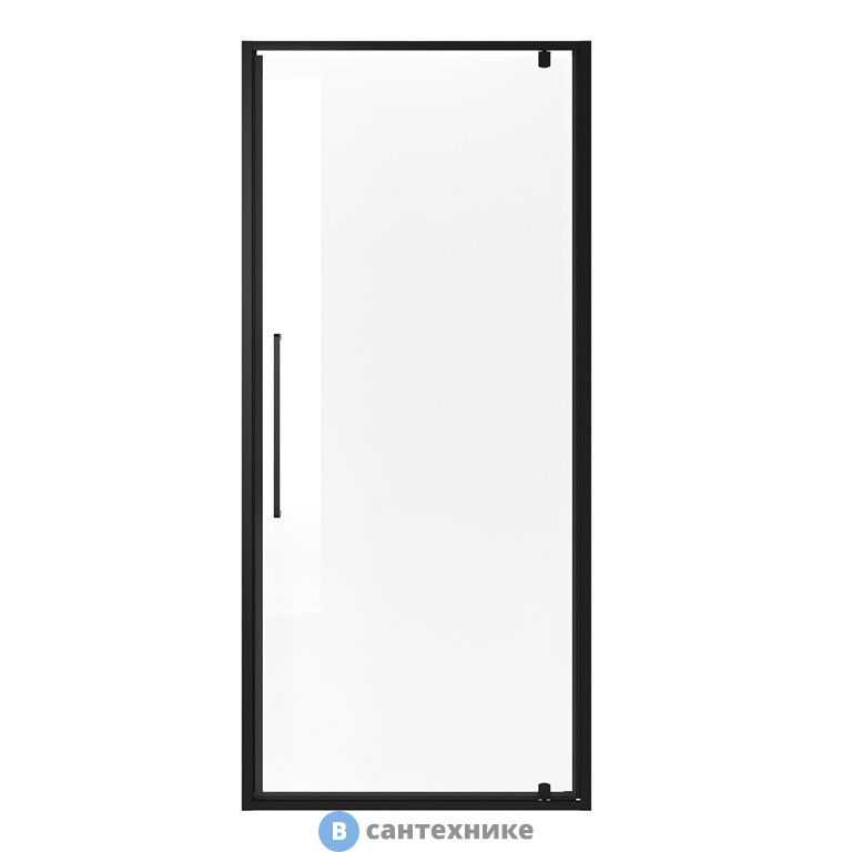 Дверь в нишу Niagara NG-85-10AB (100*195) черный матовый, стекло прозрачное